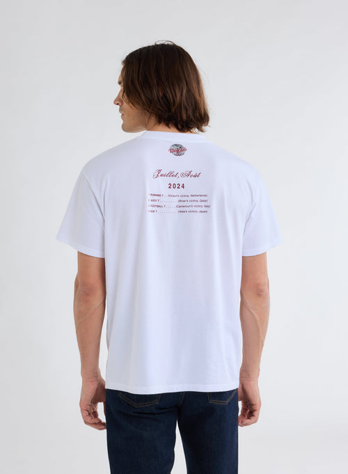 Kurzärmeliges T-Shirt mit Rundhalsausschnitt aus Bio-Baumwolle / recycelter© Baumwolle - MAJESTIC FILATURES