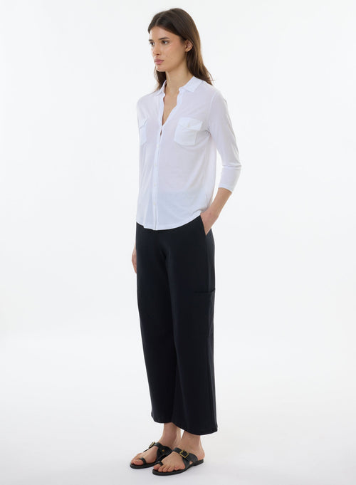 White Shirt 3/4 Sleeves - MAJESTIC FILATURES