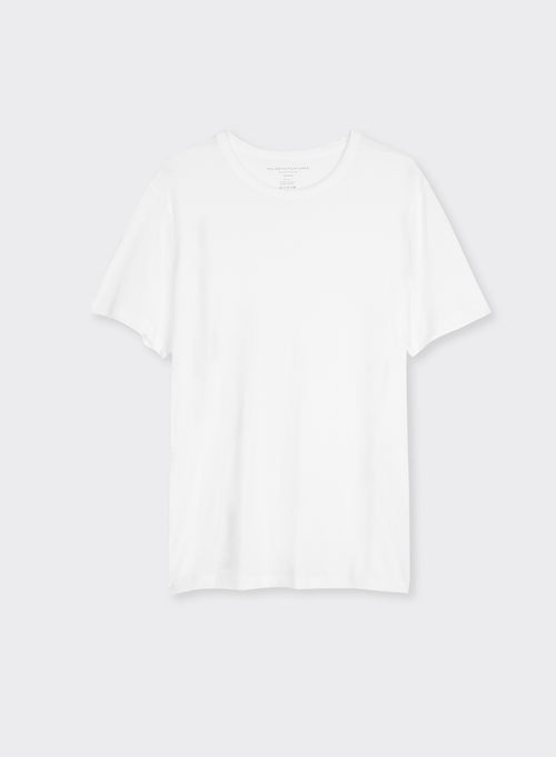 "Round Neck Short Sleeve T-shirt in Lyocel / Tencel / Cotton" - MAJESTIC FILATURES