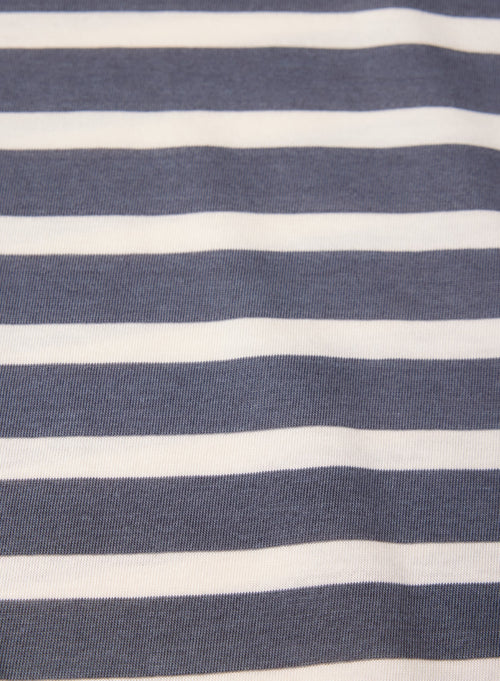 "T-Shirt mit Rundhalsausschnitt und langen Ärmeln aus Lyocel / Tencel / Baumwolle" - MAJESTIC FILATURES