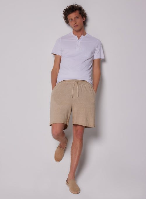 "Shorts in Linen / Elastane" - MAJESTIC FILATURES