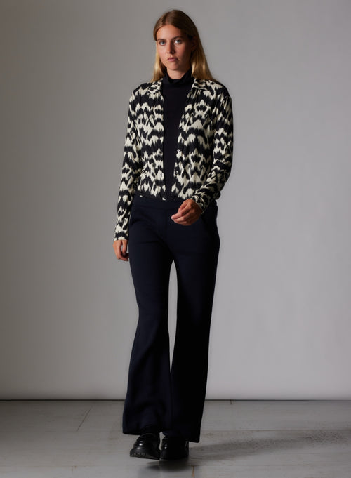 Chemise Marine Manches Longues en Viscose / Elasthanne - MAJESTIC FILATURES