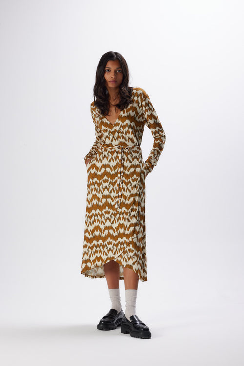 Ecorce V-Neck Long Sleeve T-Shirt in Modal / Cotton / Silk / Elastane - MAJESTIC FILATURES