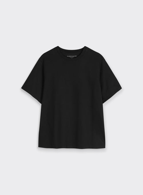 "Organic Cotton Short Sleeve Round Neck Oversized T-Shirt" - MAJESTIC FILATURES