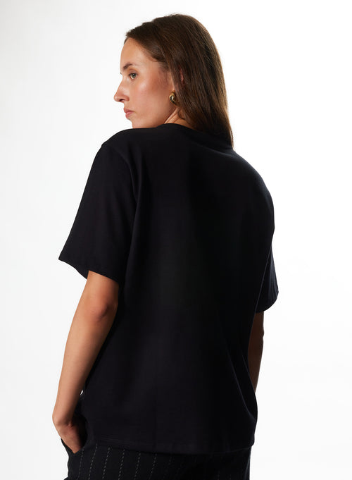 "Organic Cotton Short Sleeve Round Neck Oversized T-Shirt" - MAJESTIC FILATURES