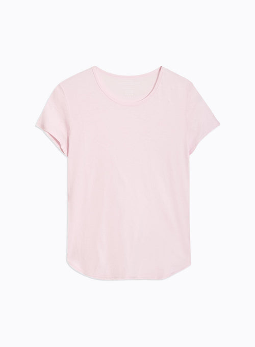 Tee shirt Rose Manches Courtes Col Rond en Coton organique - MAJESTIC FILATURES