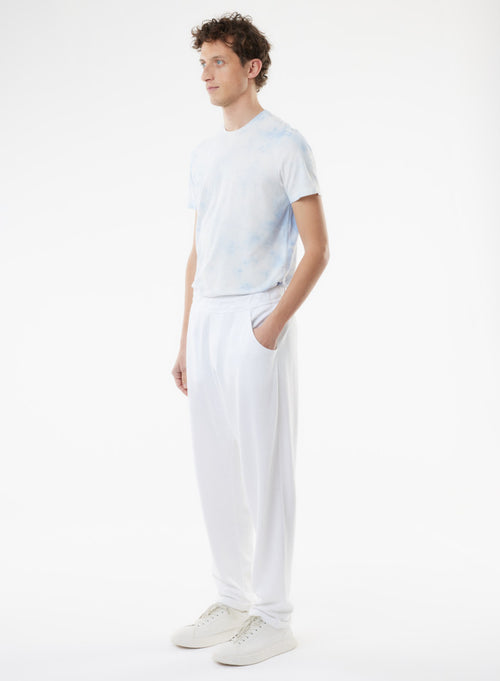 Pantalon Blanc en Lin / Coton Organique - MAJESTIC FILATURES