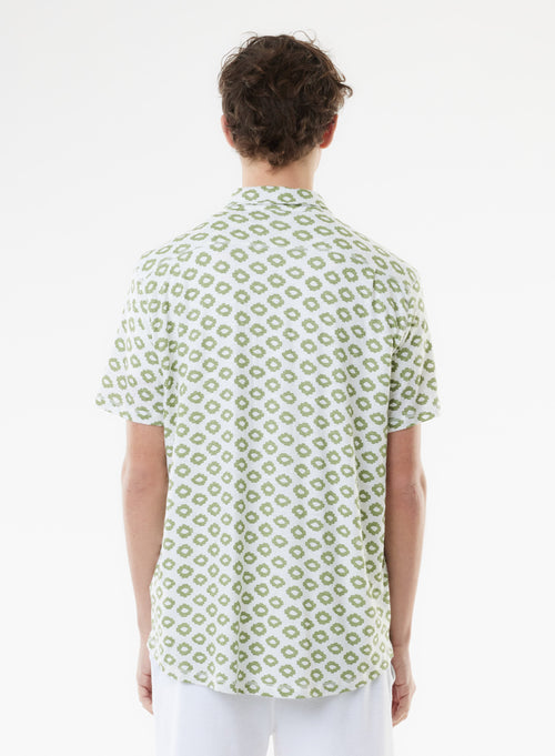 Chemise Verte Manches Courtes - MAJESTIC FILATURES