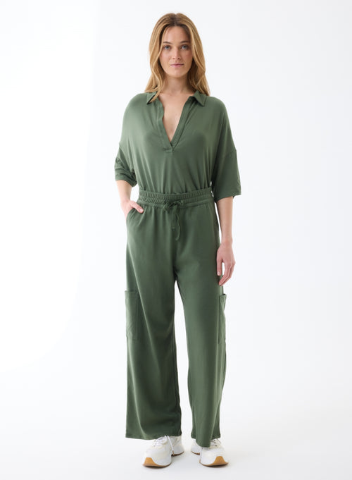 Pantalon Vert en Coton organique - MAJESTIC FILATURES