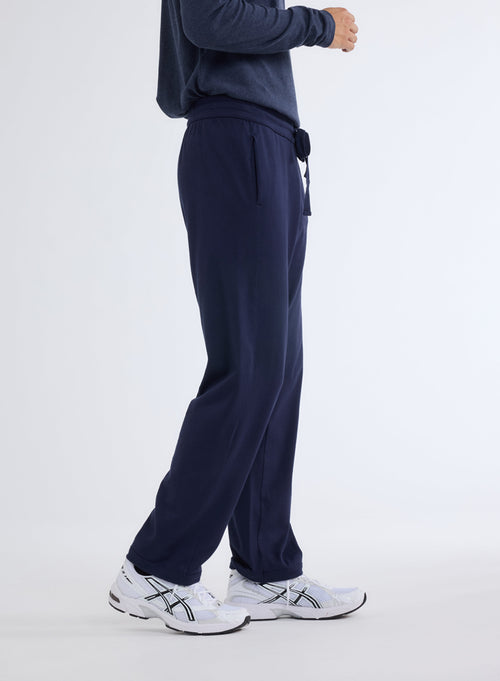 Pantalon Bleu en Coton Organique - MAJESTIC FILATURES