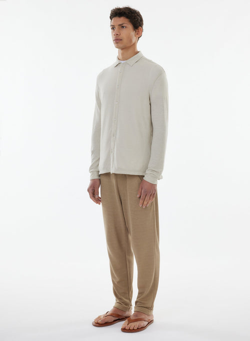 Grey Long Sleeve Shirt - MAJESTIC FILATURES