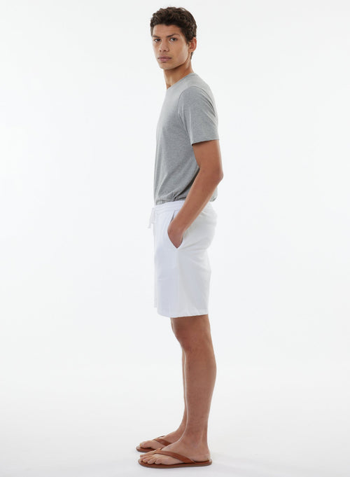 White Organic Cotton Shorts - MAJESTIC FILATURES