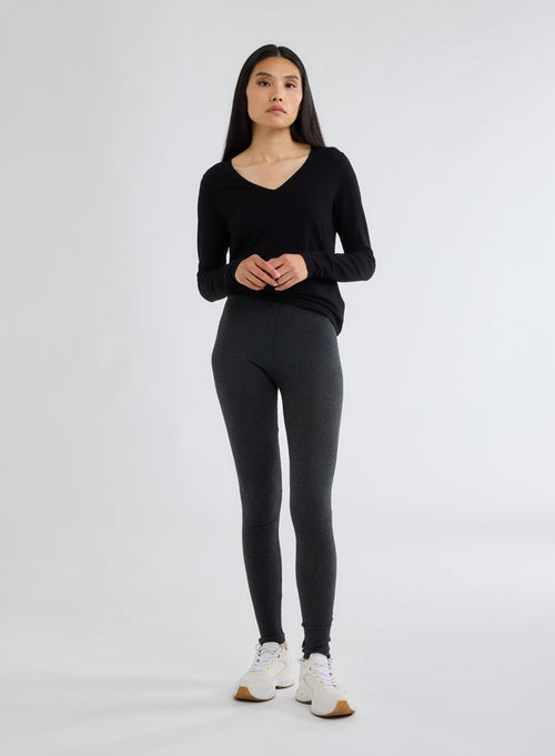 Pantalon Gris en Coton organique et Modal - MAJESTIC FILATURES