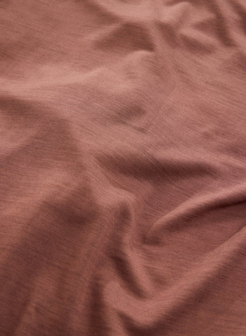 Brown Long Sleeve Lyocell and Wool Shirt - MAJESTIC FILATURES