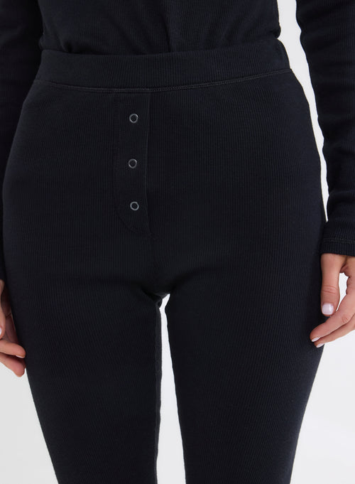 Pantalon Noir en Coton organique - MAJESTIC FILATURES