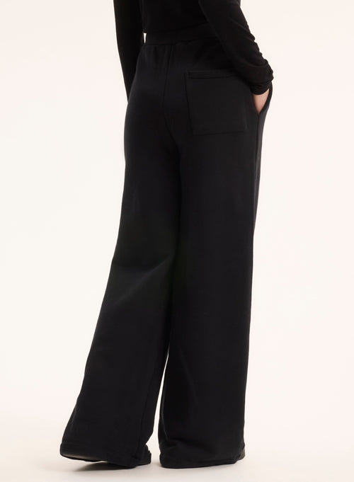 Black organic cotton trousers - MAJESTIC FILATURES