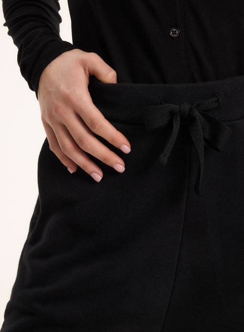 Black organic cotton trousers - MAJESTIC FILATURES