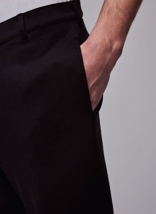 Schwarze Hose aus Lyocell / Tencel / Bio-Baumwolle - MAJESTIC FILATURES