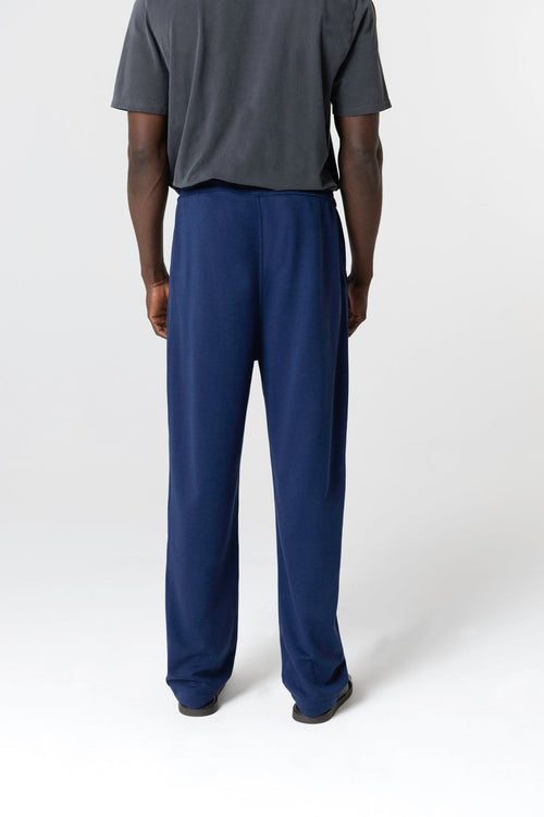 Pantalon Bleu en Lyocel, Tencel / Coton Organique - MAJESTIC FILATURES