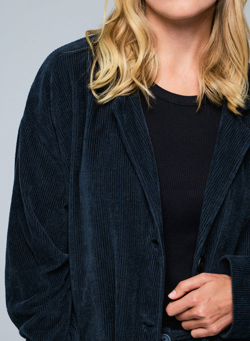 Manteau Gris Veste Manches Longues en Coton Organique / Polyester - MAJESTIC FILATURES