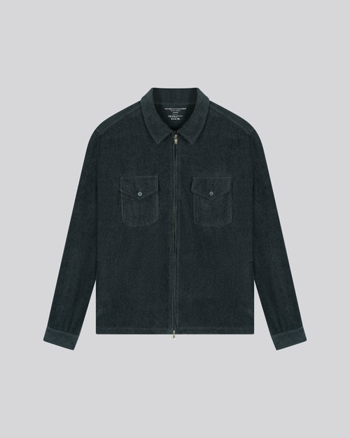 Graues Hemd Langarmshirt aus Bio-Baumwolle / Polyester - MAJESTIC FILATURES