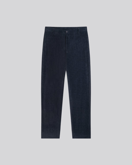 Navy pants in organic cotton / polyester - MAJESTIC FILATURES