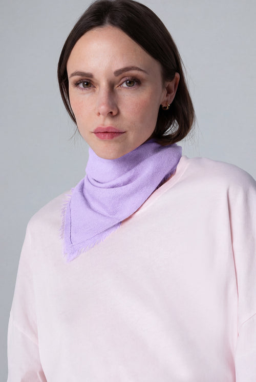 Bandana Violet Clair en Cachemire - MAJESTIC FILATURES