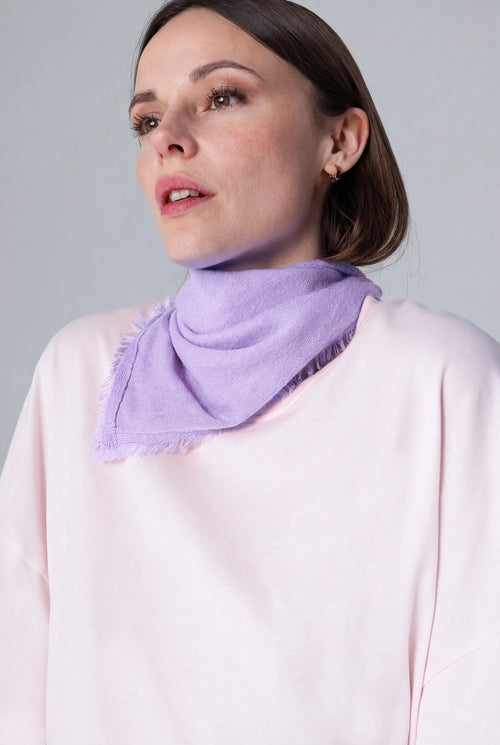 Bandana Violet Clair en Cachemire - MAJESTIC FILATURES