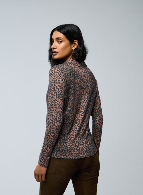 Rosa Poloshirt Langarm Polo aus Baumwolle / Kaschmir - MAJESTIC FILATURES