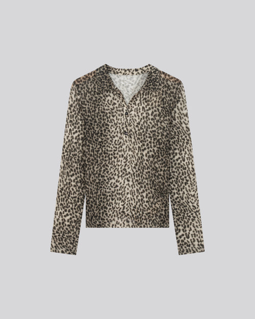 Polo Beige Polo Manches Longues en Coton / Cachemire - MAJESTIC FILATURES