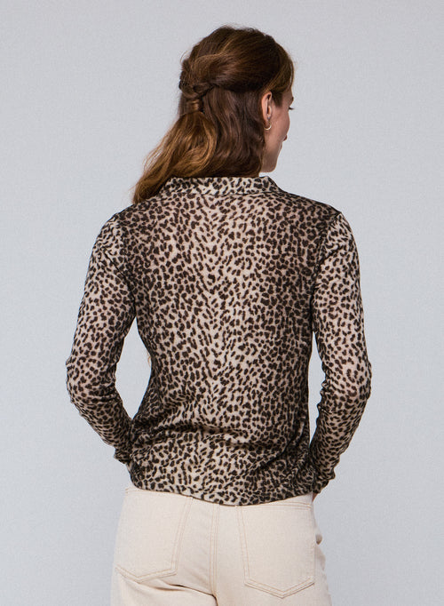 Polo Beige Polo Manches Longues en Coton / Cachemire - MAJESTIC FILATURES