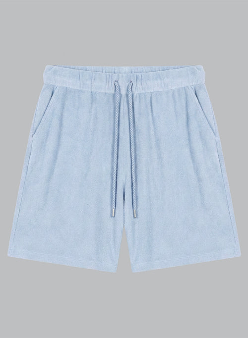 Shorts aus Bio-Baumwolle/Polyamid in Hellblau - MAJESTIC FILATURES