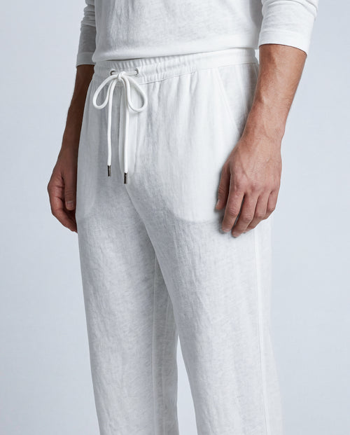 White Pants in Cotton / Linen - MAJESTIC FILATURES