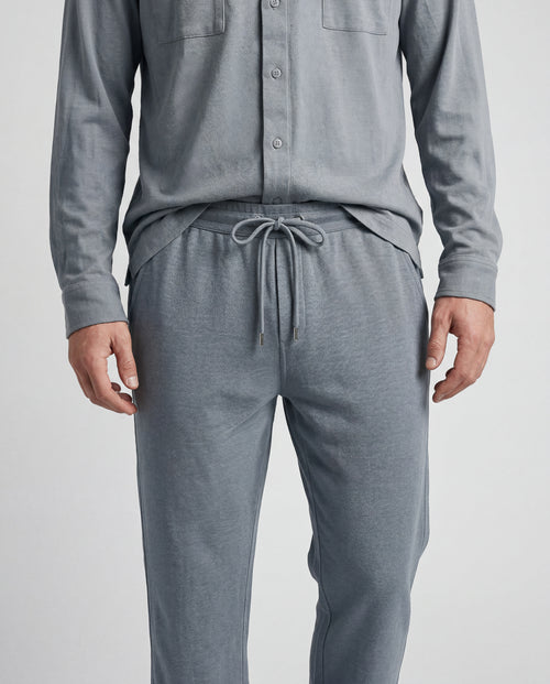 Gray Pants in Cotton / Linen - MAJESTIC FILATURES