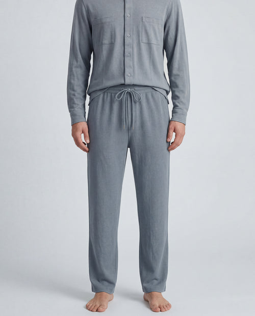 Gray Pants in Cotton / Linen - MAJESTIC FILATURES
