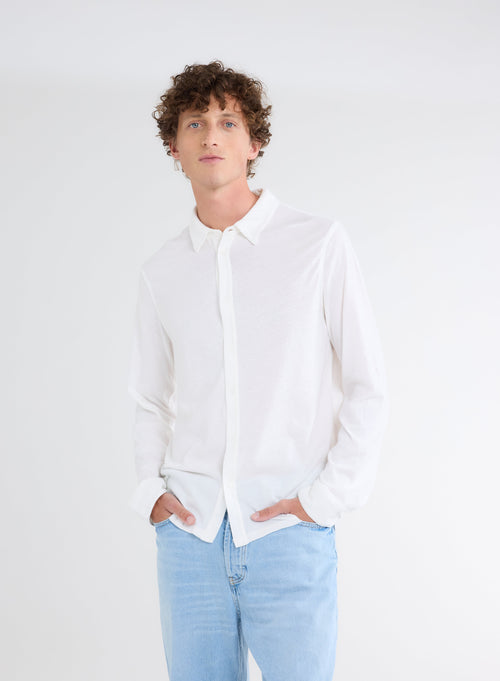 Chemise Blanche Manches Longues - MAJESTIC FILATURES