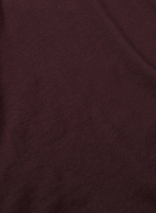 Polo Aubergine Manches Longues en Coton et Cachemire - MAJESTIC FILATURES