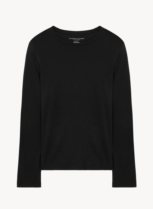 T-shirt en coton et cachemire - MAJESTIC FILATURES