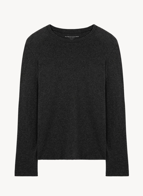 T-shirt en coton et cachemire - MAJESTIC FILATURES