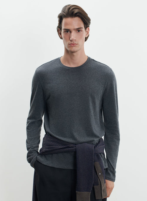 T-shirt en coton et cachemire - MAJESTIC FILATURES