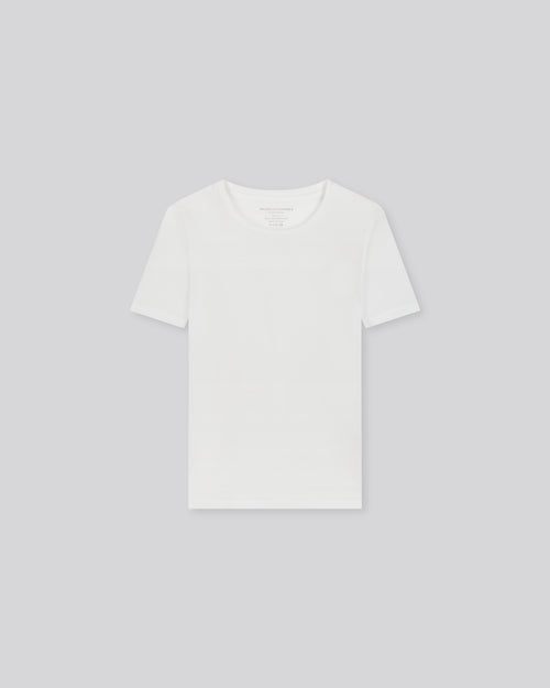 Polly T-Shirt Rundhalsausschnitt kurze Ärmel aus Silk Touch Baumwolle - MAJESTIC FILATURES