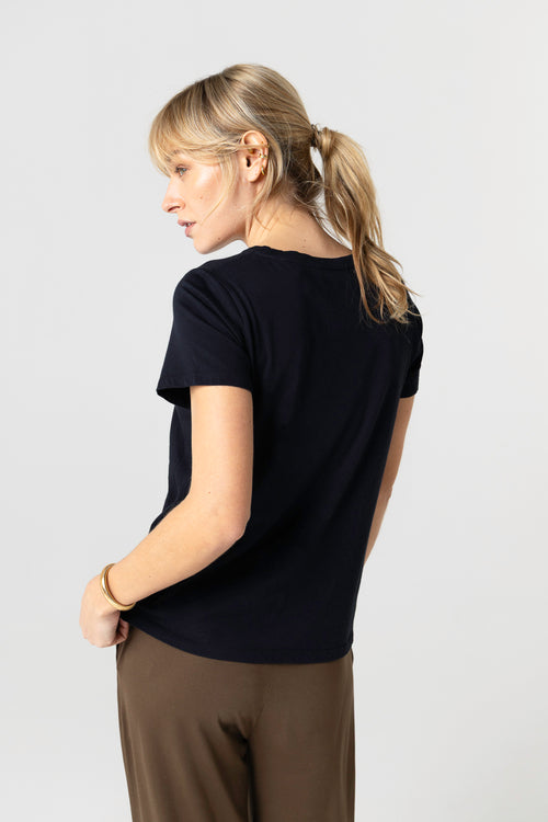 Polly short-sleeved round neck T-shirt in Silk Touch Cotton - MAJESTIC FILATURES