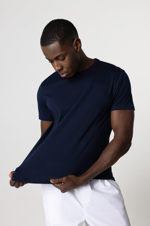 Patrice Silk Touch Cotton short sleeve round neck T-shirt - MAJESTIC FILATURES