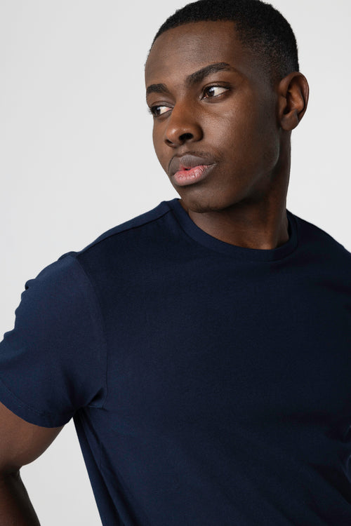 Patrice Silk Touch Cotton short sleeve round neck T-shirt - MAJESTIC FILATURES