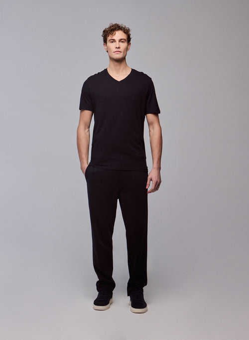 "Camiseta Paul cuello V manga corta de Algodón Silk Touch" - MAJESTIC FILATURES