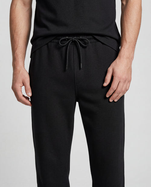 Black Pants in Organic Cotton / Cotton - MAJESTIC FILATURES