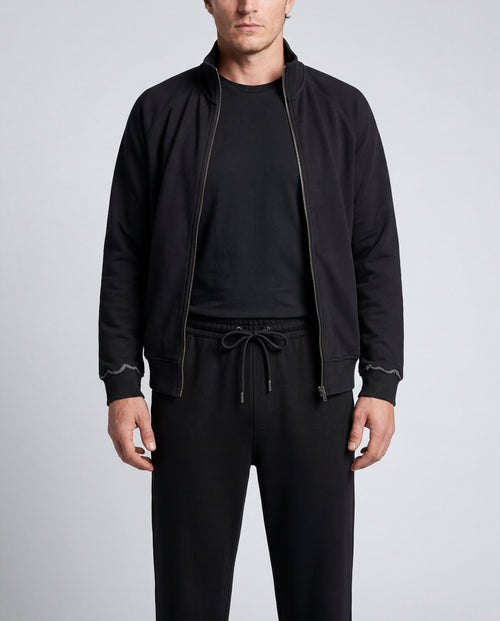 Black Pants in Organic Cotton / Cotton - MAJESTIC FILATURES