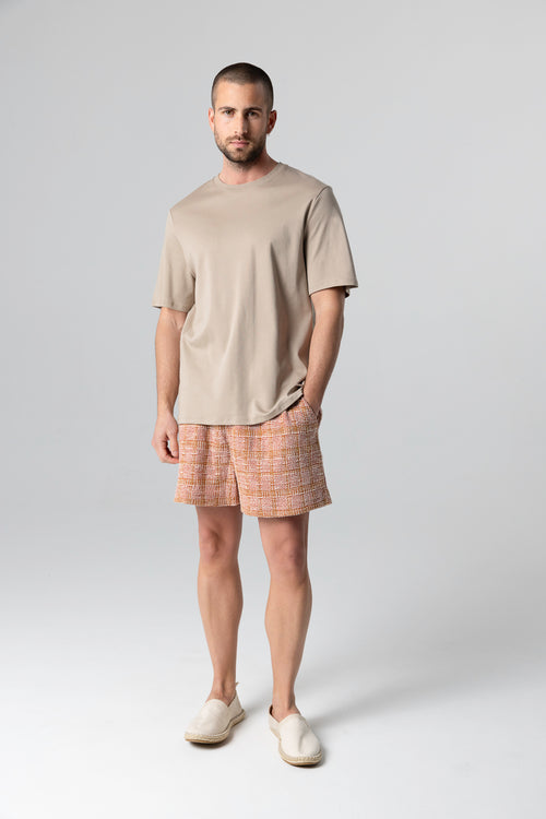 T-shirt Désert Col Rond Manches Courtes en Coton Supima - MAJESTIC FILATURES