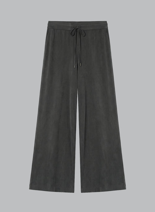Dark Gray Pants in Cupro / Elastane - MAJESTIC FILATURES