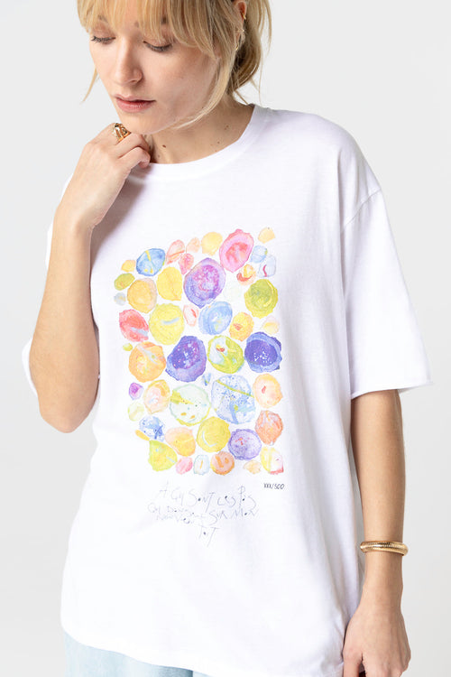 T-shirt Blanc Col Rond Manches Courtes en Coton organique - MAJESTIC FILATURES